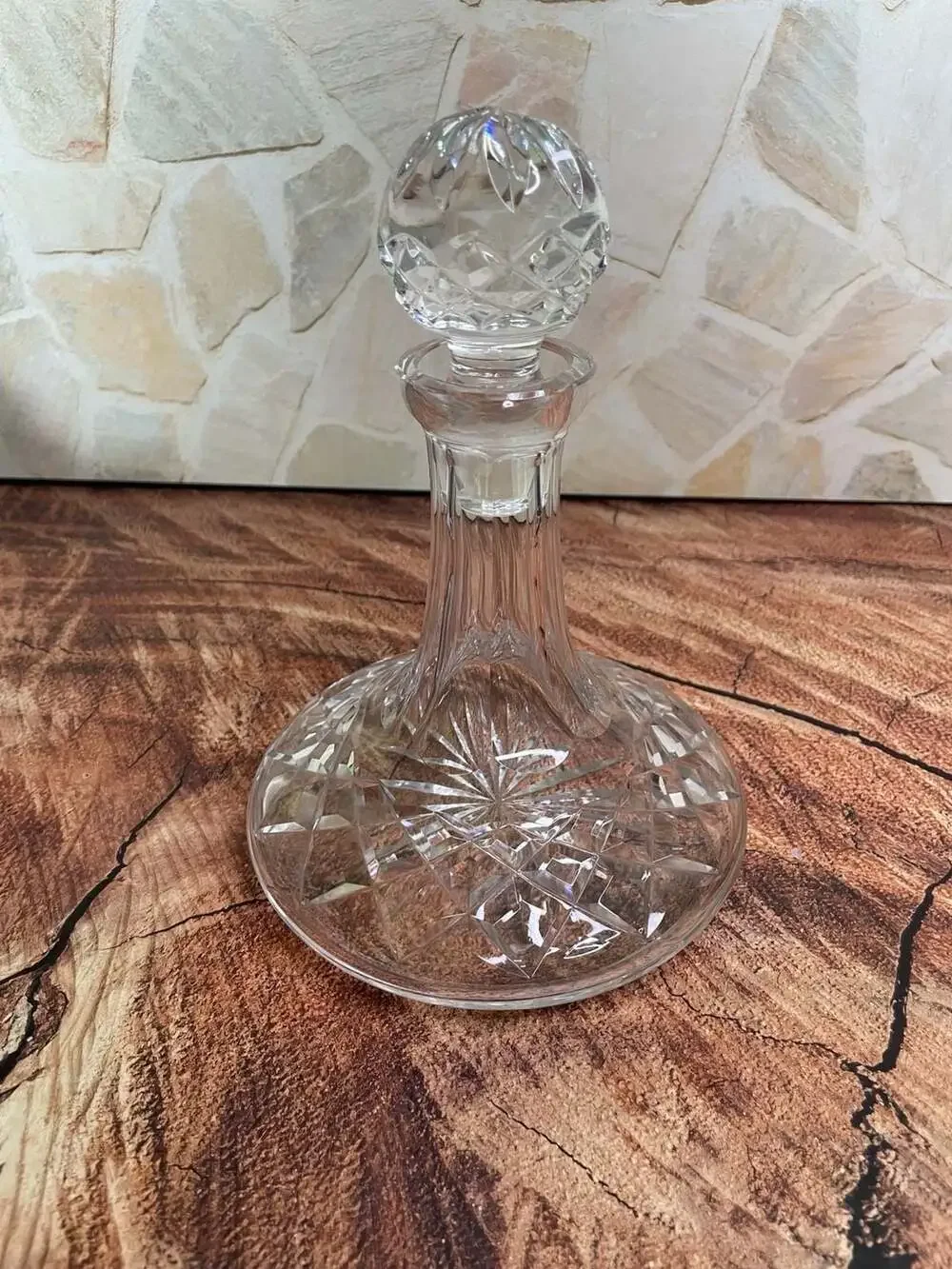 Waterford Crystal Ships Decanter ALANA Vintage Liquor Cordial Bottle